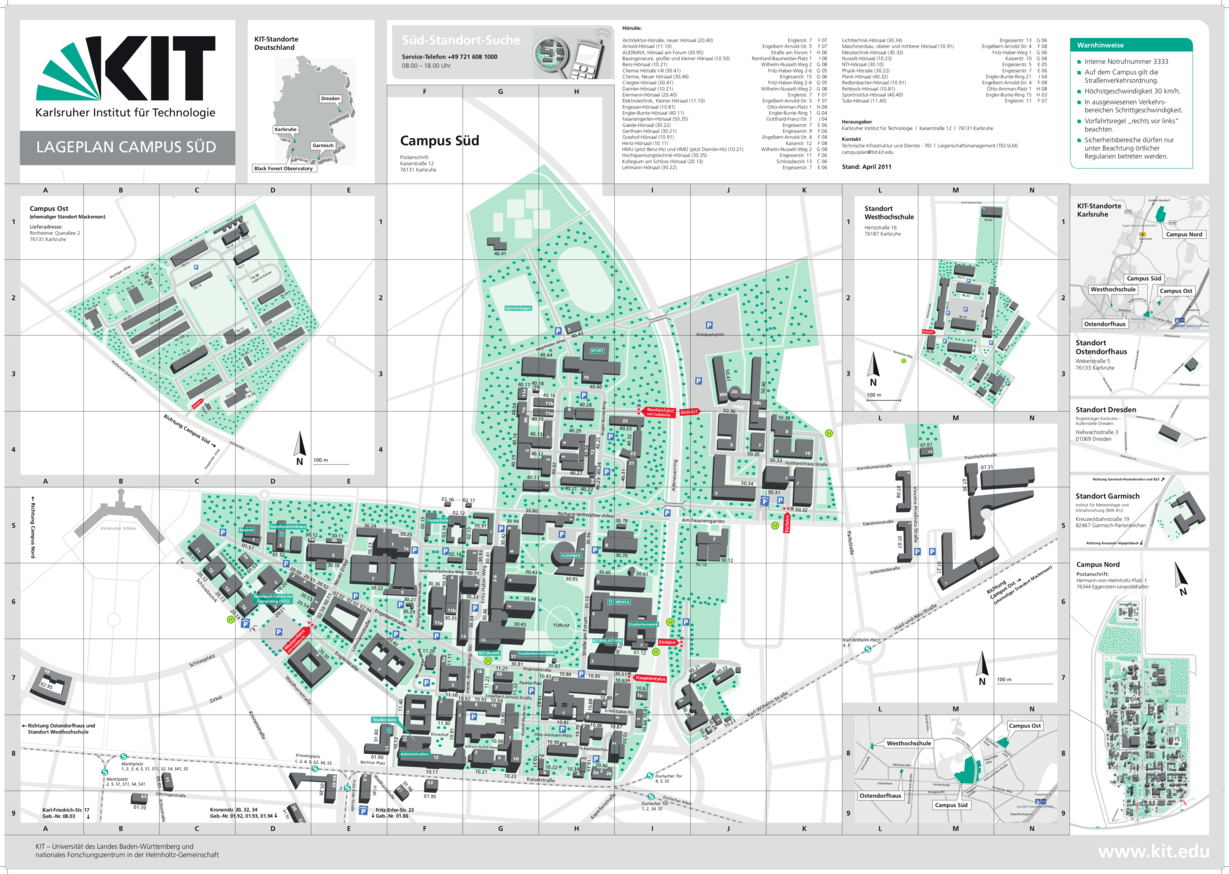 Lageplan Campus Süd