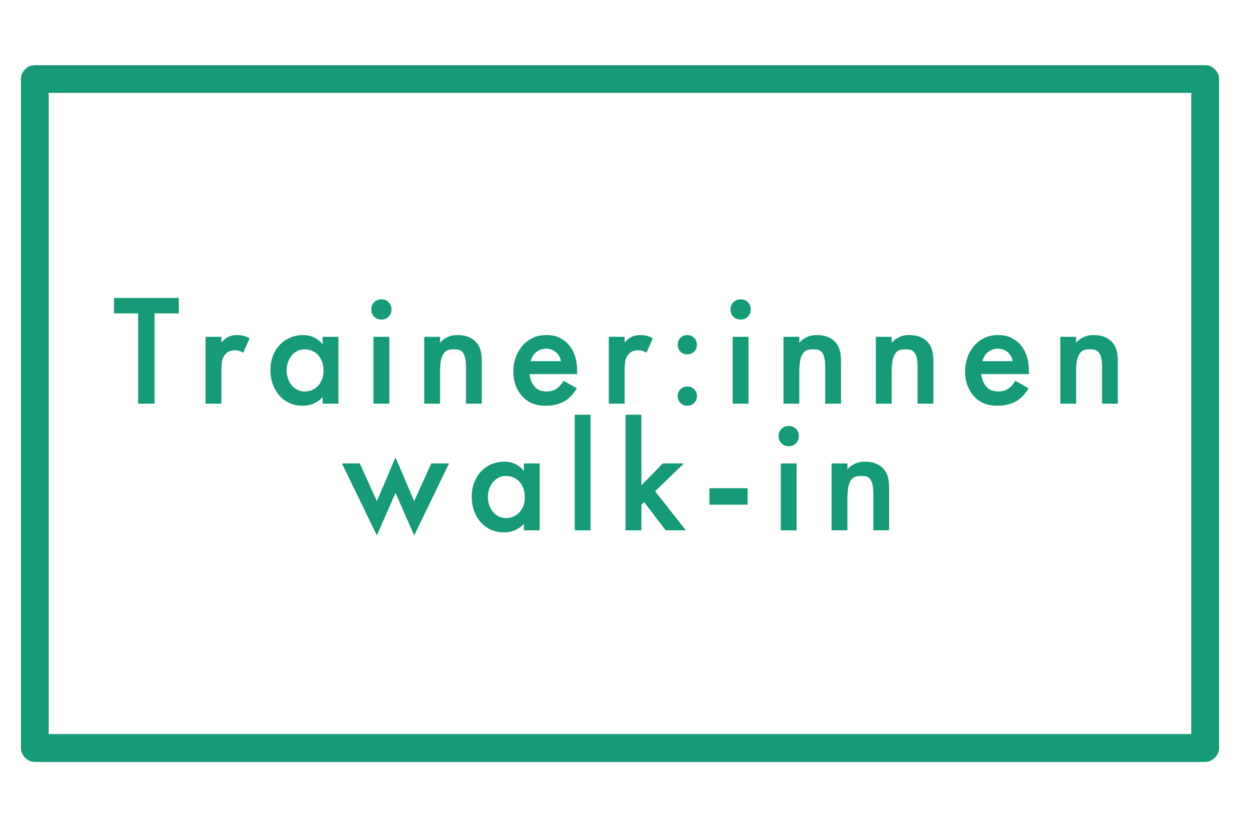 Schild Trainerteam walk-in