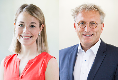 Doktorandin Jelena Bezold und Institutsleiter Prof. Dr. Woll